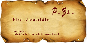 Plel Zseraldin névjegykártya